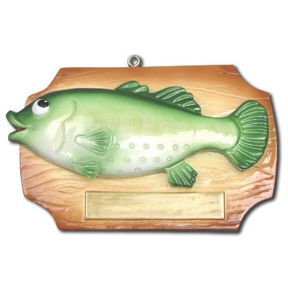 Fish Bass on Plaque Personalized Christmas Ornament DO-IT-YOURSELF