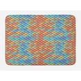 thumbnail image 1 of Fish Bath Mat, Maritime Animal Scales Pattern Abstract Geometric Half Circles Mermaid Tail Design, Non-Slip Plush Mat Bathroom Kitchen Laundry Room Decor, 29.5 X 17.5 Inches, Multicolor, Ambesonne, 1 of 2
