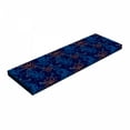 thumbnail image 1 of Fish Bench Pad, Oriental Koi Fish Floral Arrangement Petals and Leaves Doodle Style Animal, HR Foam Cushion with Decorative Fabric Cover, 45" x 15" x 2", Royal Blue Aqua Orange, by Ambesonne, 1 of 3