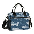 thumbnail image 1 of Fish Blue Cooler Bag Lunch Bag Soft Cooler Cooling Tote Insulated Lunch Box for Adult Men Women, 1 of 6