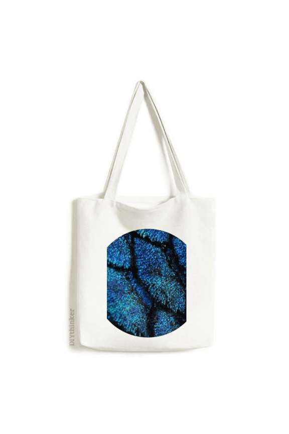 Fish Blue Mystery Enlarge Tote Canvas Bag Shopping Satchel Casual Handbag