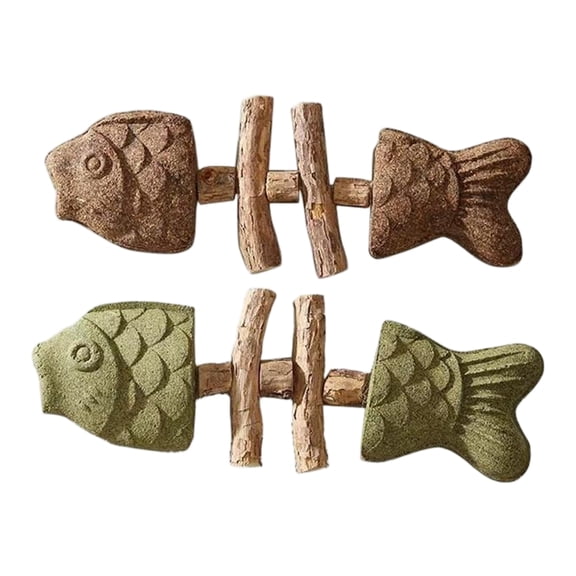 Fish Bone – Durable Dog Chew Toy from Non-Toxic, Pet Safe, Food Safe, Nylon Material for Mental Stimulation, Clean Teeth, Fresh Breath, Problem Chewing, Calming Nerves, & More_2pc