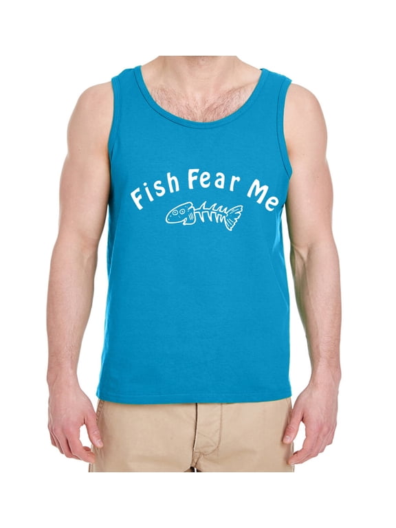 Fish Bones Funny Fishing Tank Tops Mens Graphic Tees Sleeveless Shirts