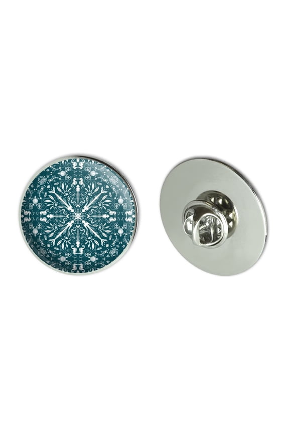 Fish Bones and Plastic Sea Ocean Pattern Metal 1.1" Tie Tack Hat Lapel Pin Pinback