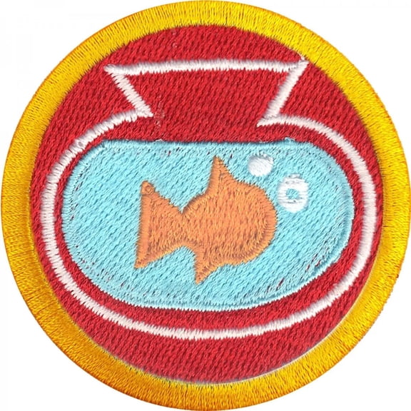 Fish Bowl Care Wilderness Scout Merit Badge Iron on Patch