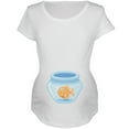thumbnail image 1 of Fish Bowl Costume White Maternity Soft T-Shirt - Large, 1 of 1