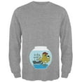 thumbnail image 1 of Fish Bowl Cute Pirate Octopus Costume Mens Long Sleeve T Shirt Heather MD, 1 of 1