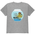 thumbnail image 1 of Fish Bowl Cute Pirate Octopus Costume Youth T Shirt Heather YXL, 1 of 1
