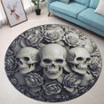 thumbnail image 1 of Fish Bowl Round Area Rug, aquarium style circle carpet for bathroom, kids room or hallway, soft washable non-slip floor mat, aquatic animal décor, 1 of 6