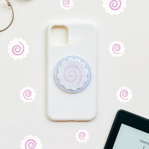 Fish Cake Phone Grip | Narutomaki | | Magnetic Phone Mount | Ramen | Anime | Kawaii | Japan | Cute | White | Pink | Gift | Magnet