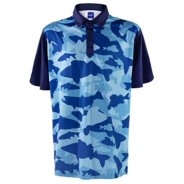 Fish Camo Mens Golf Polo Shirt by ReadyGOLF