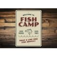 thumbnail image 1 of Fish Camp Welcome Novelty Decor, Metal Wall Sign - 10x14 Inches, 1 of 4