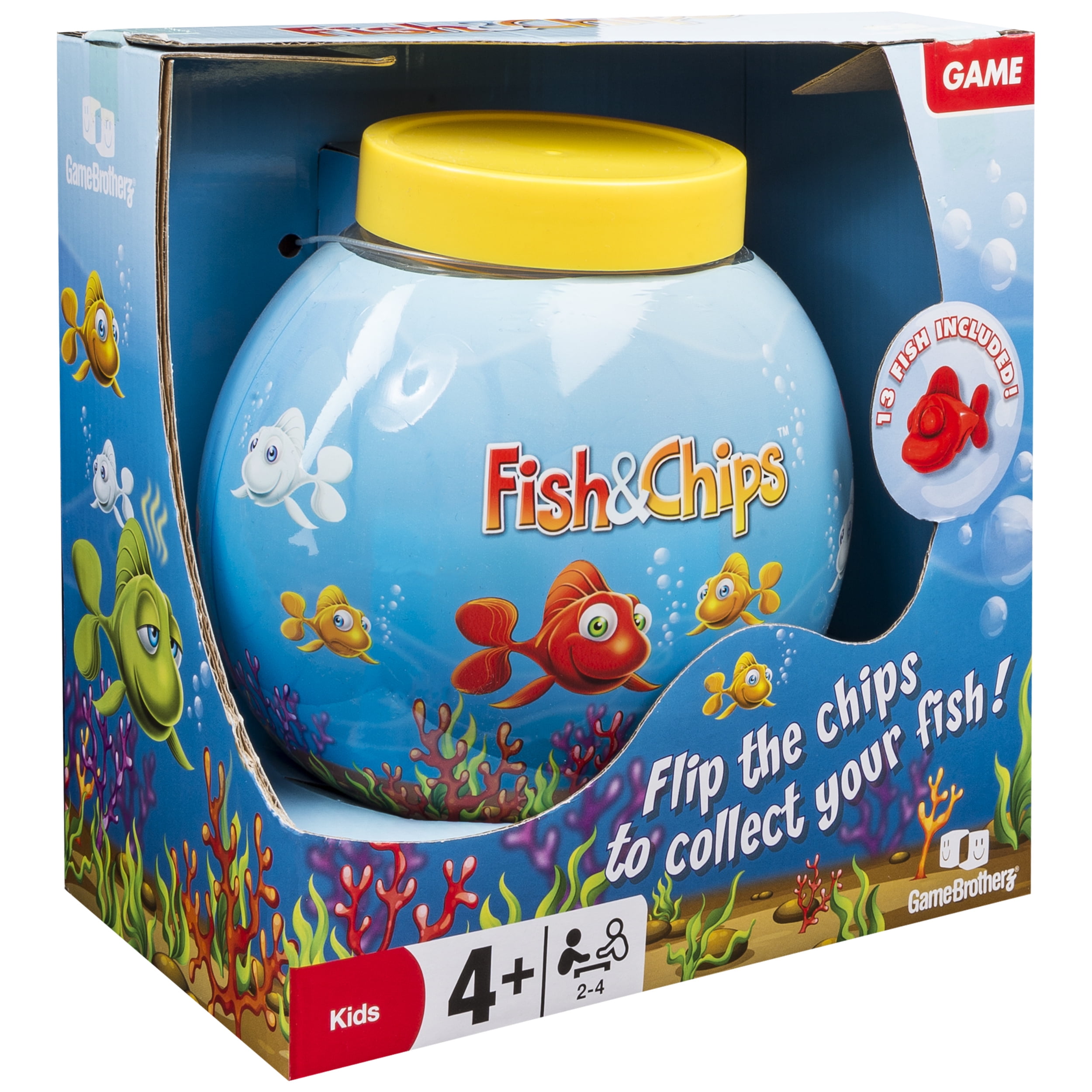 Cardinal Games Fish & Chips Fun Board Game for 2-4 Players, Ages 4 and ...
