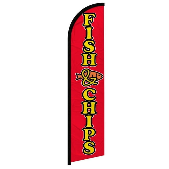 Fish & Chips Windless Banner Flag