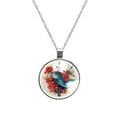thumbnail image 1 of Fish Circular Glass Pendant Necklace - Women's Statement Necklaces, 1 of 5