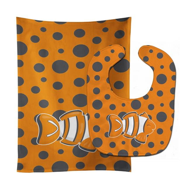 Fish Clown Fish Baby Bib & Burp Cloth