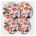 Fish Collection Art Stove Burner Covers Set of 4,Colorful Fishes Stove