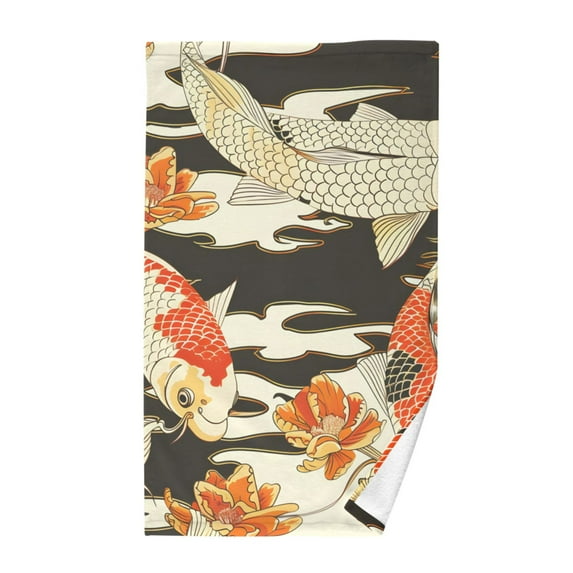 Fish Cotton Face Towels Absorbent Hand Towel Soft Bathroom Towel for Kitchen Hotel Decoration