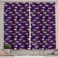 thumbnail image 1 of Fish Curtains 2 Panels Set, Rainbow Patterned Aquatic Creatures Silhouettes and Stripes Marine Fauna Aquarium, Window Drapes for Living Room Bedroom, 55W X 39L Inches, Multicolor, by Ambesonne, 1 of 3