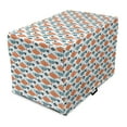 thumbnail image 1 of Fish Dog Crate Cover, Pattern with Marine Cartoon Animal, Easy to Use Pet Kennel Cover Small Dogs Puppies Kittens, 7 Sizes, White Blue Grey Orange, by Ambesonne, 1 of 6