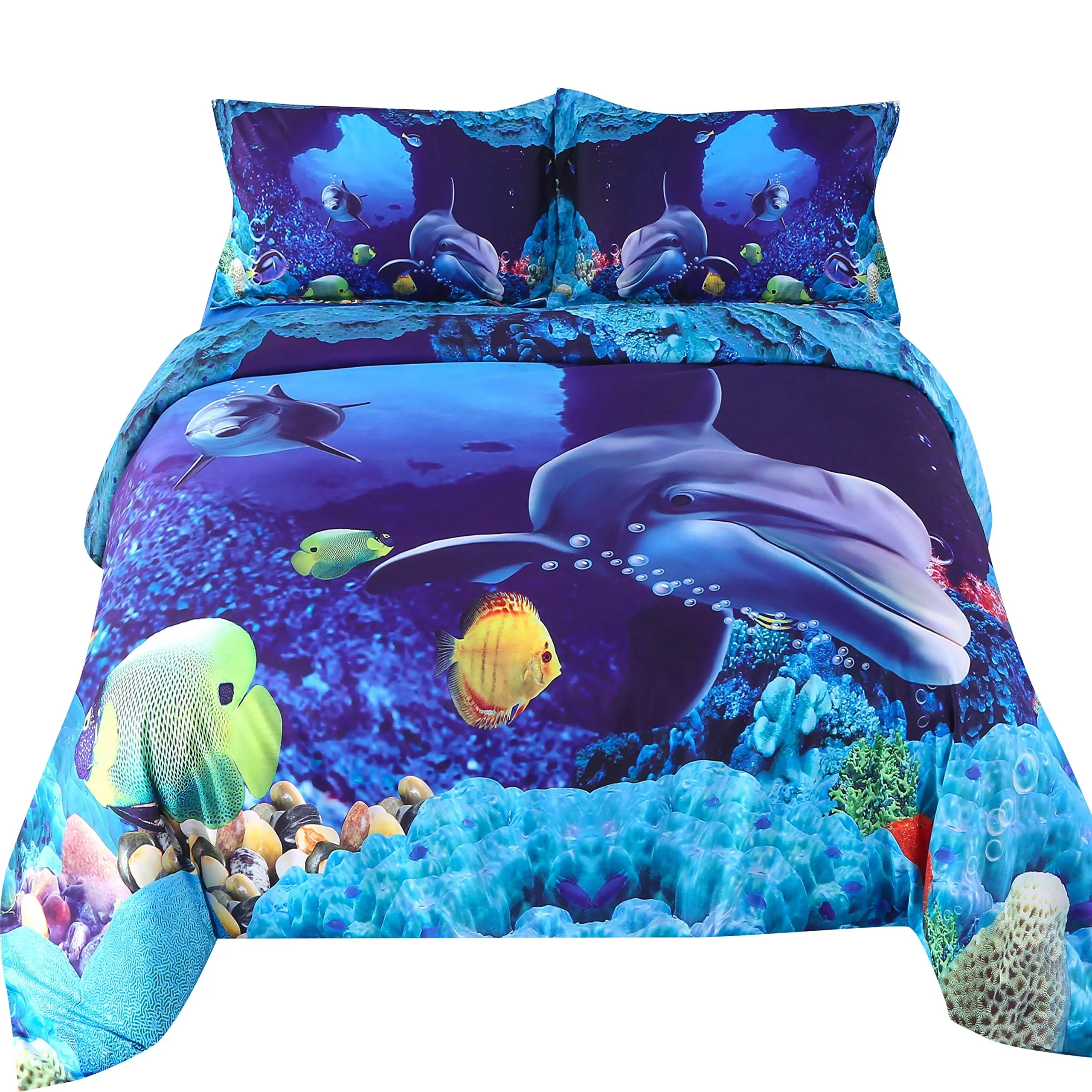 Fish Duvet Cover Set Ocean Bedding Sets 3D Printed Underwater World