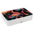 thumbnail image 1 of Fish Earring Organizer Jewelry Box Necklace Organizer PU Leather with Removable Compartment Portable, 1 of 6