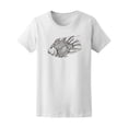 thumbnail image 1 of Fish Ethnic Doodle Zendala T-Shirt Women -Image by Shutterstock, Female Medium, 1 of 2