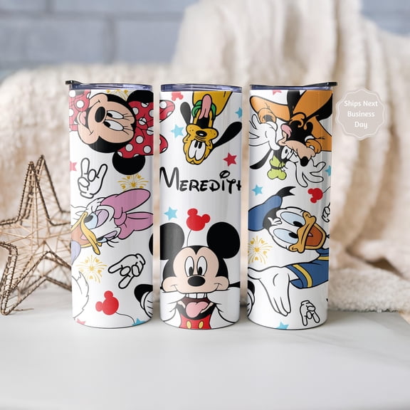 Fish Extender Fairytale 20 oz tumbler| Personalized with Classic Mouse, Polka Dot Mouse, Sailor Duck, Bow Duck, Silly Dog| Cruise gift