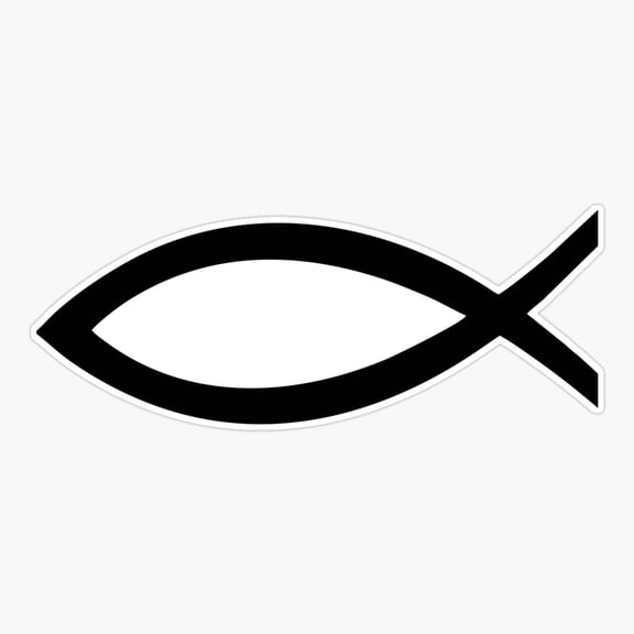 Fish Faith Symbol Sticker