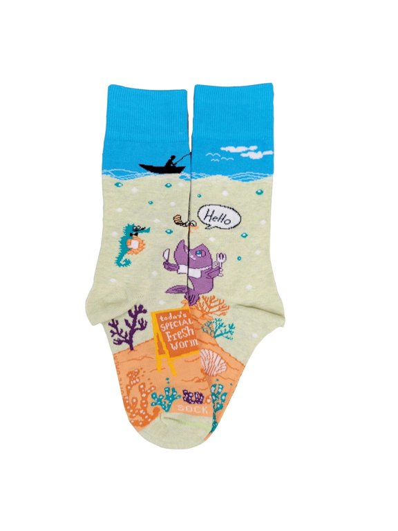 Fish Feast Under the Sea from the Sock Panda (Adult Small - Shoe Sizes 2-5)
