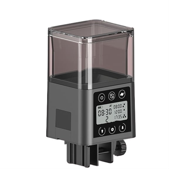 Fish Feeder Automatic LED LCD Screen Automatic Feeder 320ml Large Capacity Smart Timing Feeder Fish Food Fish Feeding ,Easy to Install