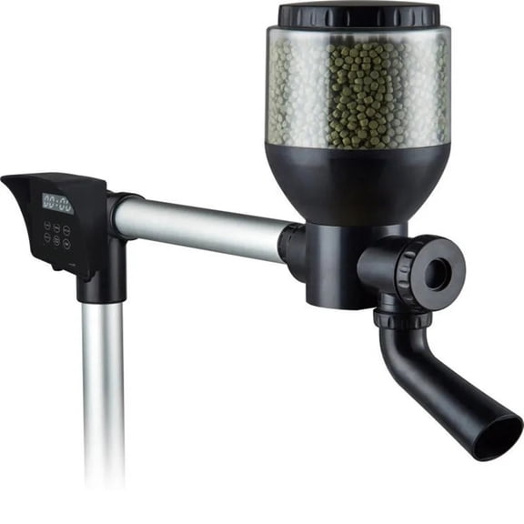 Fish Feeder For Aquarium Koi Fish Pond 4L High Capacity Automatic Feeder ,Easy to Operate