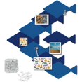 thumbnail image 1 of Fish Felt Bulletin Board 6.29x11.8 Inch Self Adhesive Felt Bulletin Board Picture with Pin Wool Wall Decorations, 1 of 9