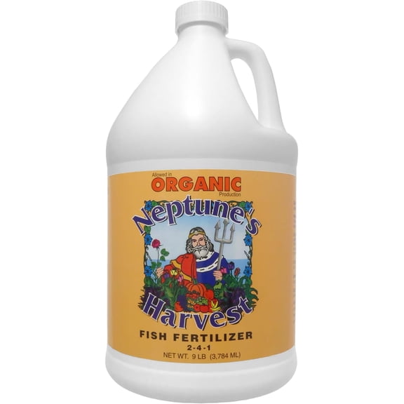 Fish Fertilizer (2-4-1) - Organic Liquid Plant Fertilizer - Fish Hydrolysate for Vegetables, Flowers, Fruit, Trees, Grass - Indoor and Outdoor Plant Food (Gallon)