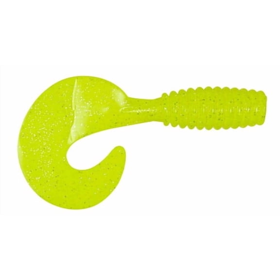 Fish-Field Saltwater Grub Chartreuse 2pack