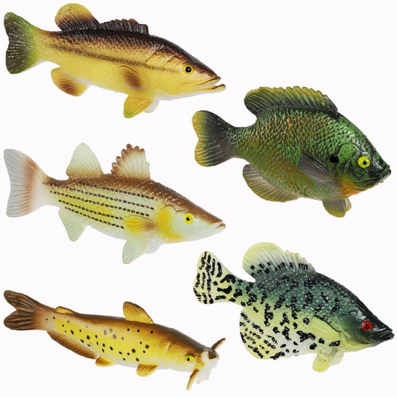 Fish Figurine Set American Angler Collection 5 Piece Educational Play Toy
