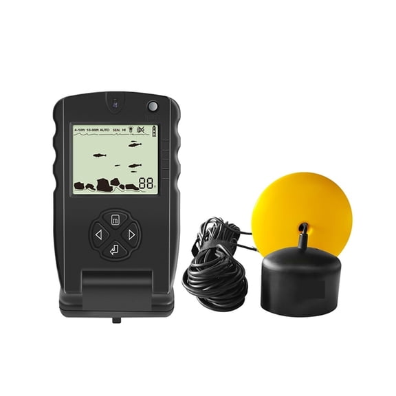 Fish Finder 0.7-100M Portable Ice Fishing Sonar Sounder Alarm Transducer Fishfinder Echo-Sounder ,Power of Simple