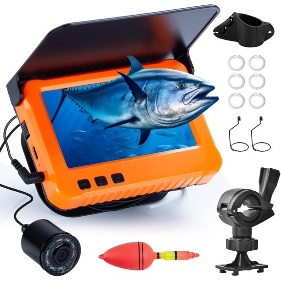 Fish Finder Camera Real Time Underwater Fishing Camera 65ft/98ft for Rod,4.3" LCD &IR LED Night Vision Wide Angle Lens Line Camera for Kayak Lake Boat Ice Fishing Portable Fish Finder