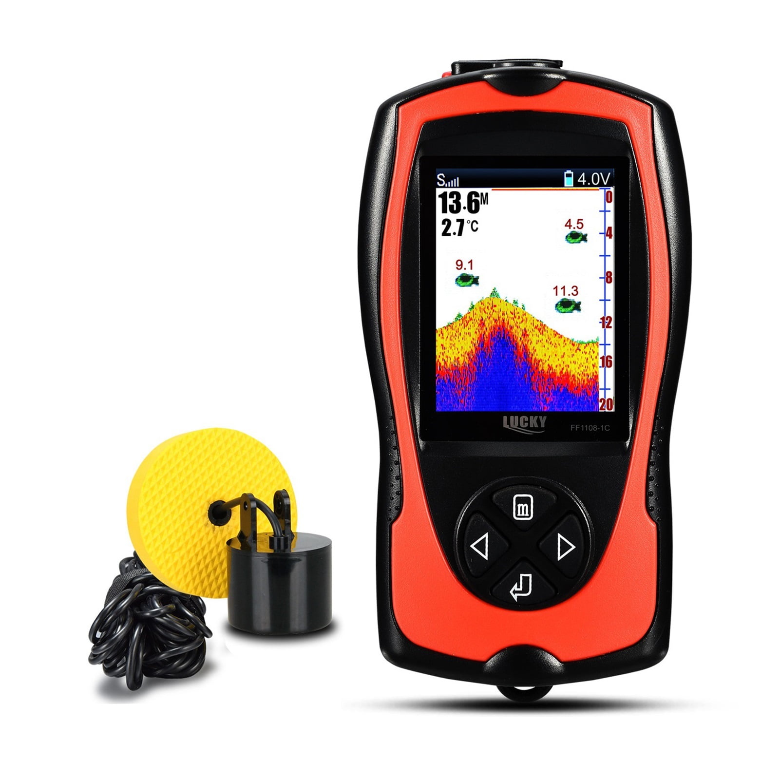 Fish Finder High Definition Color Fish Finder Depth Echo Sounder Fishing Tackle ,Cool Gifts for Fishing