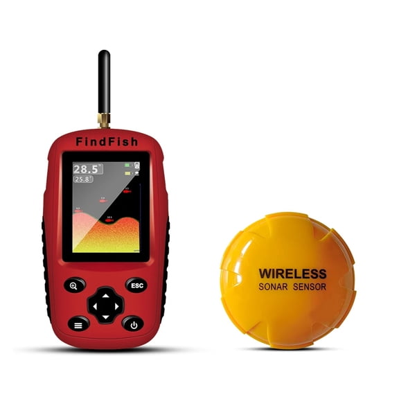 Fish Finder Sonar Fish Finders Fishing Echo 36M Sounder Fishing Detector Portable Fish Finder ,Clear Depth Display