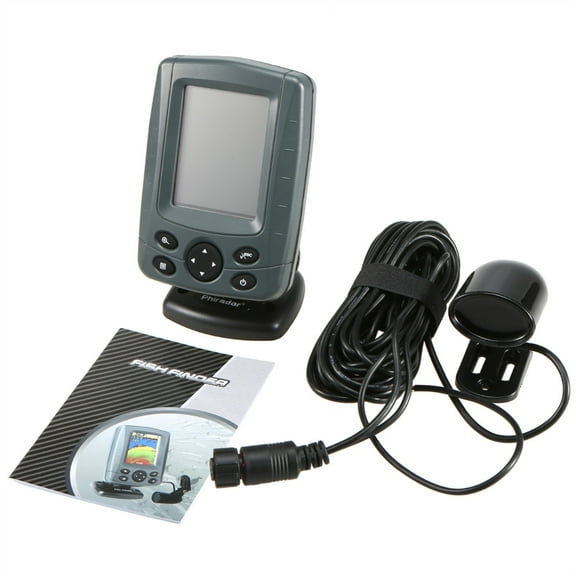 Fish Finder Sonar Sensor Detector Depth Locator Echo Sounder FishFinder Alarm Portable 3.5"LCD 14 Language Version ,Built to Last