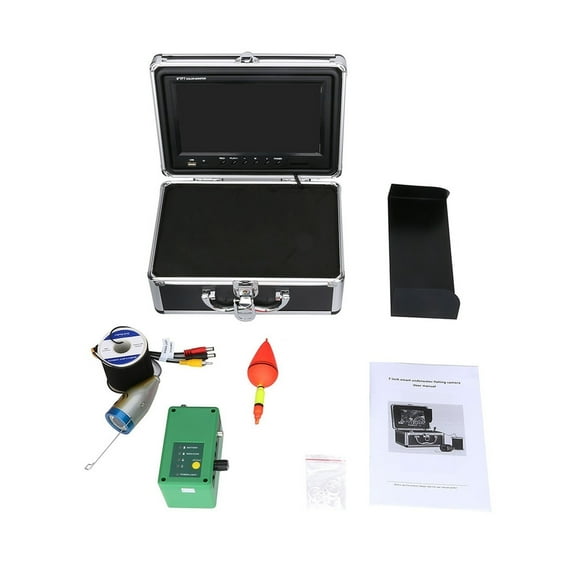 Fish Finder Underwater Fishing Camera 15pcs White LEDs + 15pcs Infrared Lamp For Ice/Sea/River Fishing with 10inch 1000TVL Cam ,Truly Plug Play