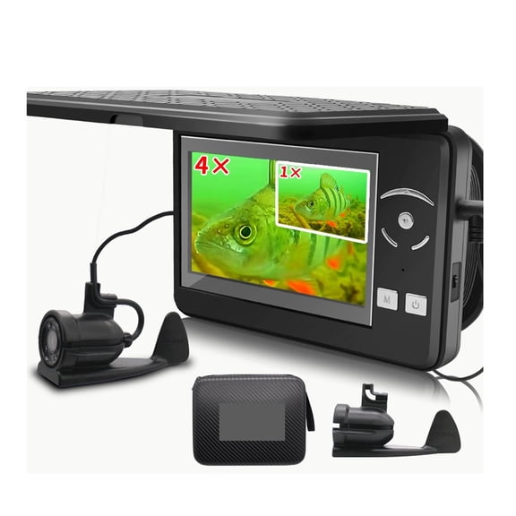 Fish Finder Underwater Fishing Camera 4 Digital Zoom IP68 Waterproof 4.3 Inch ,Power of Simple