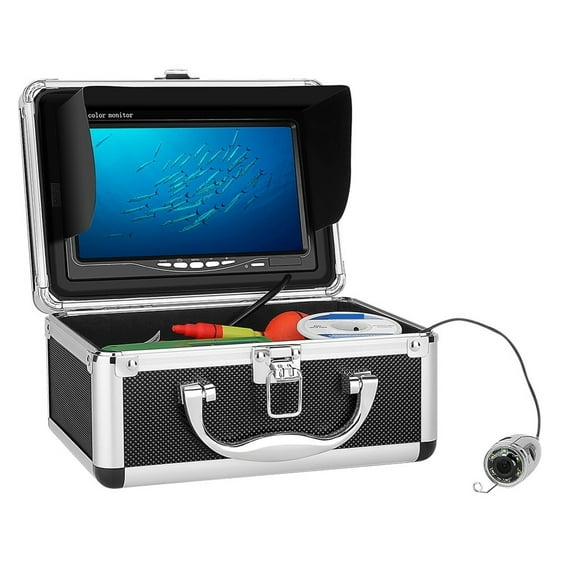 Fish Finder Underwater Fishing Video Camera Kit 6 PCS LED Lights With 7 Inch Color Monitor For ICE Fishing
--------
Waterproof Underwater Fish Finder