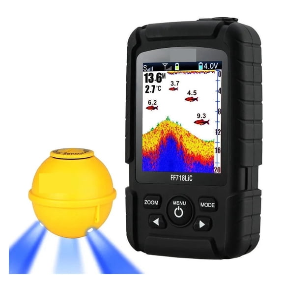 Fish Finder Wireless Fishfinder Fishing Sonar Depth Sounder ,Clear Depth Display
