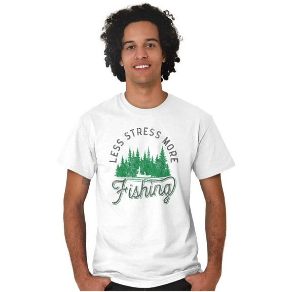 Fish Fishing Life Outdoors Enthusiast Men's Graphic T Shirt Tees Brisco Brands X