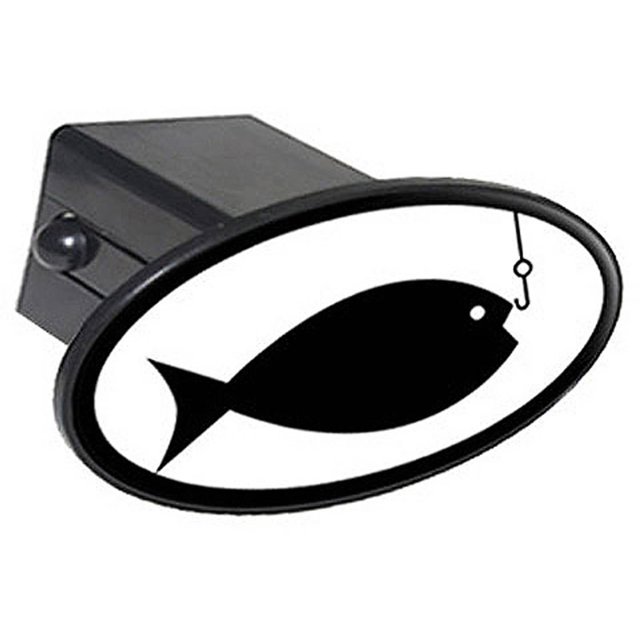 Wolf Howling Moon Silhouette Oval Tow Trailer Hitch Cover Plug Insert...