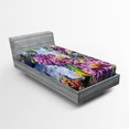 thumbnail image 1 of Fish Fitted Sheet, Surreal View of Marine Life with Submerged Colony of Pillar Corals Aquatic Fauna Print, Soft Decorative Fabric Bedding, Twin Size, Multicolor, by Ambesonne, 1 of 2