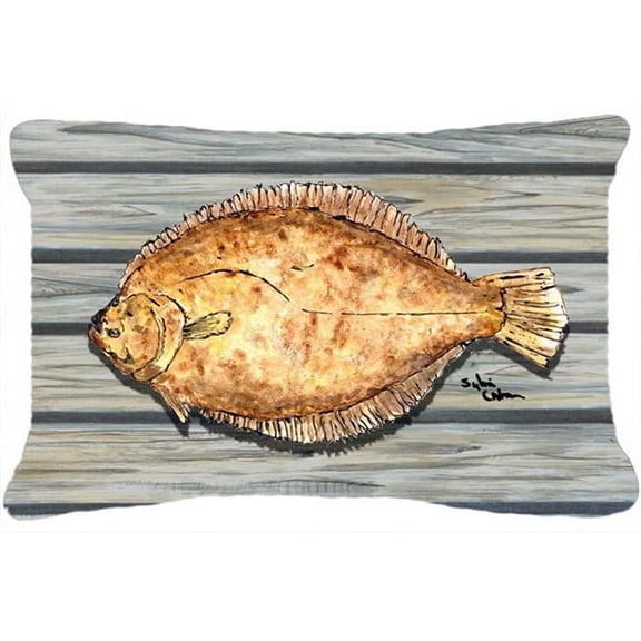 Fish Flounder Indoor & Outdoor Fabric Decorative Pillow