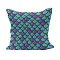thumbnail image 1 of Fish Fluffy Throw Pillow Cushion Cover, Marine Animal Skin Dragon Scale Pattern Ornate Aquatic Themed Marine, Decorative Square Accent Pillow Case, 18" x 18", Blue Violet Sea Green, by Ambesonne, 1 of 5